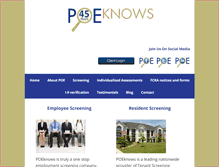 Tablet Screenshot of poeknows.com